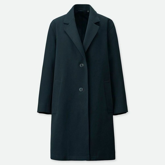 UNIQLO U Double Face Coat Overcoat Navy Blue - Picture 1 of 4